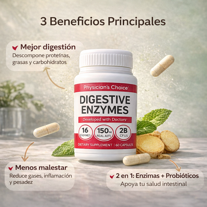 Digestive Enzymes: Digestión ligera sin pesadez diaria